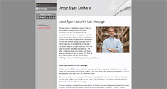 Desktop Screenshot of jesseryanloskarnslastmessage.com